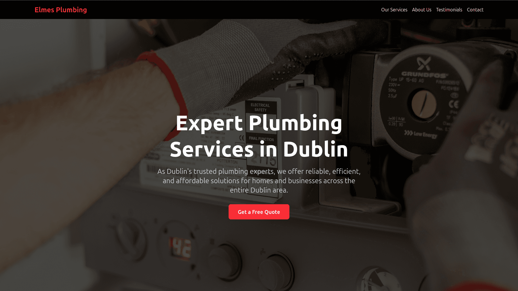 Elmes Plumbing hero image