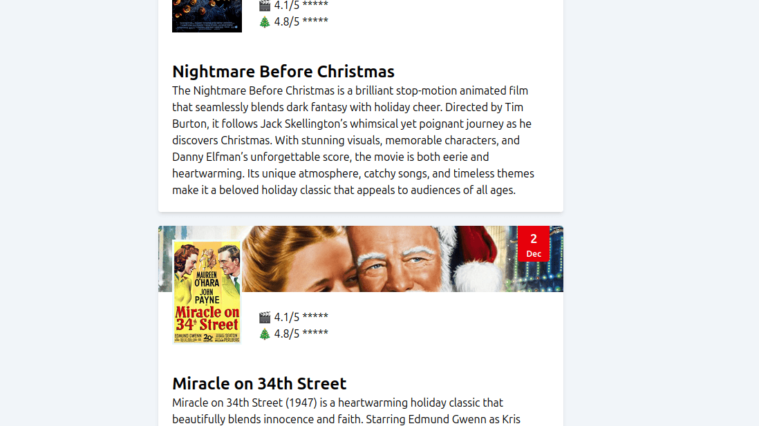 Movie Advent Calendar hero image